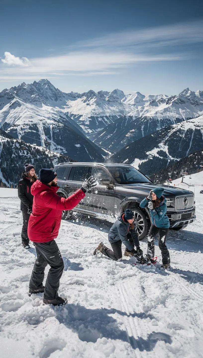 Rodinný automobil s batožinovým priestorom pripravený na dobrodružstvo